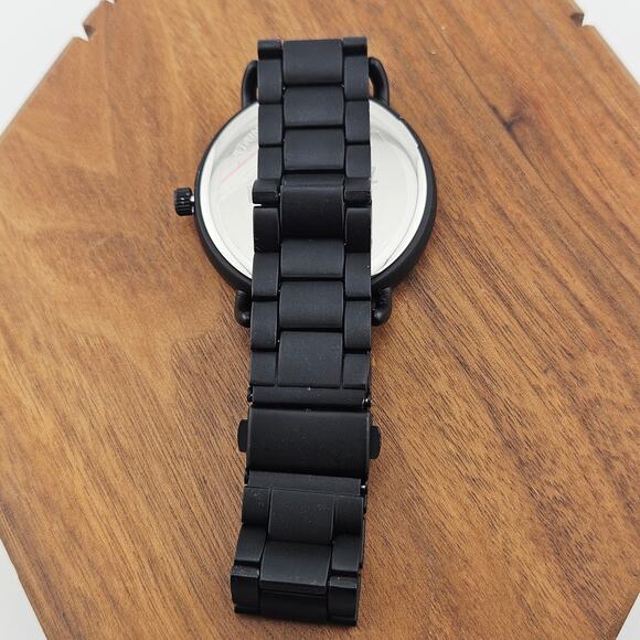 Mario Lopez Men's Minimalist Black Out Watch Sleek Professional Sophisticated - Picture 5 of 7